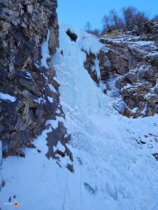 4. Seillänge, 3. Stufe Cascata Grand Hotel