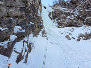 4. Seillänge, 3. Stufe Cascata Grand Hotel